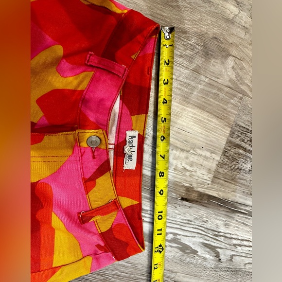 SOLD Peach Love California Color floral Flare Bell Bottom Jeans Small - Picture 5 of 6